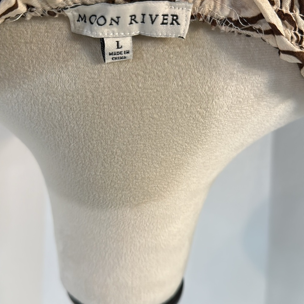 Anthropologie MOON RIVER Smocked Puff Sleeve Midi Dress
 (L) NWOT - Picture 10 of 10